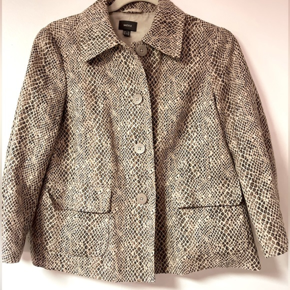 Mexx‎ snakeskin print blazer Jacket size 6